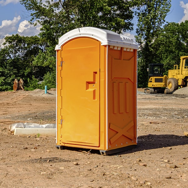 how often are the porta potties cleaned and serviced during a rental period in Hagar MI